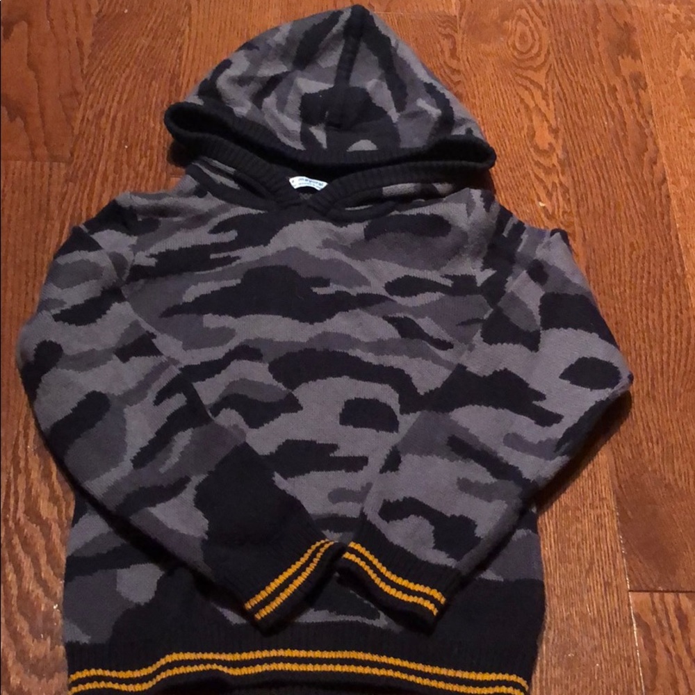 EUC - Mayoral Navy Camouflage Hoodie Sweater